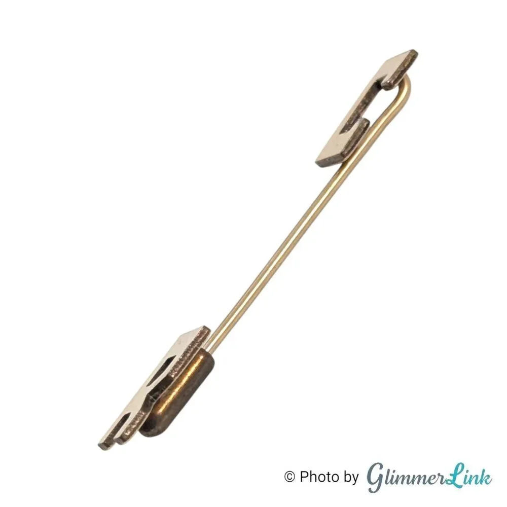Vintage C R Monogram Stick Pin 12K Gold Filled Minimalist Initial Lapel Pin